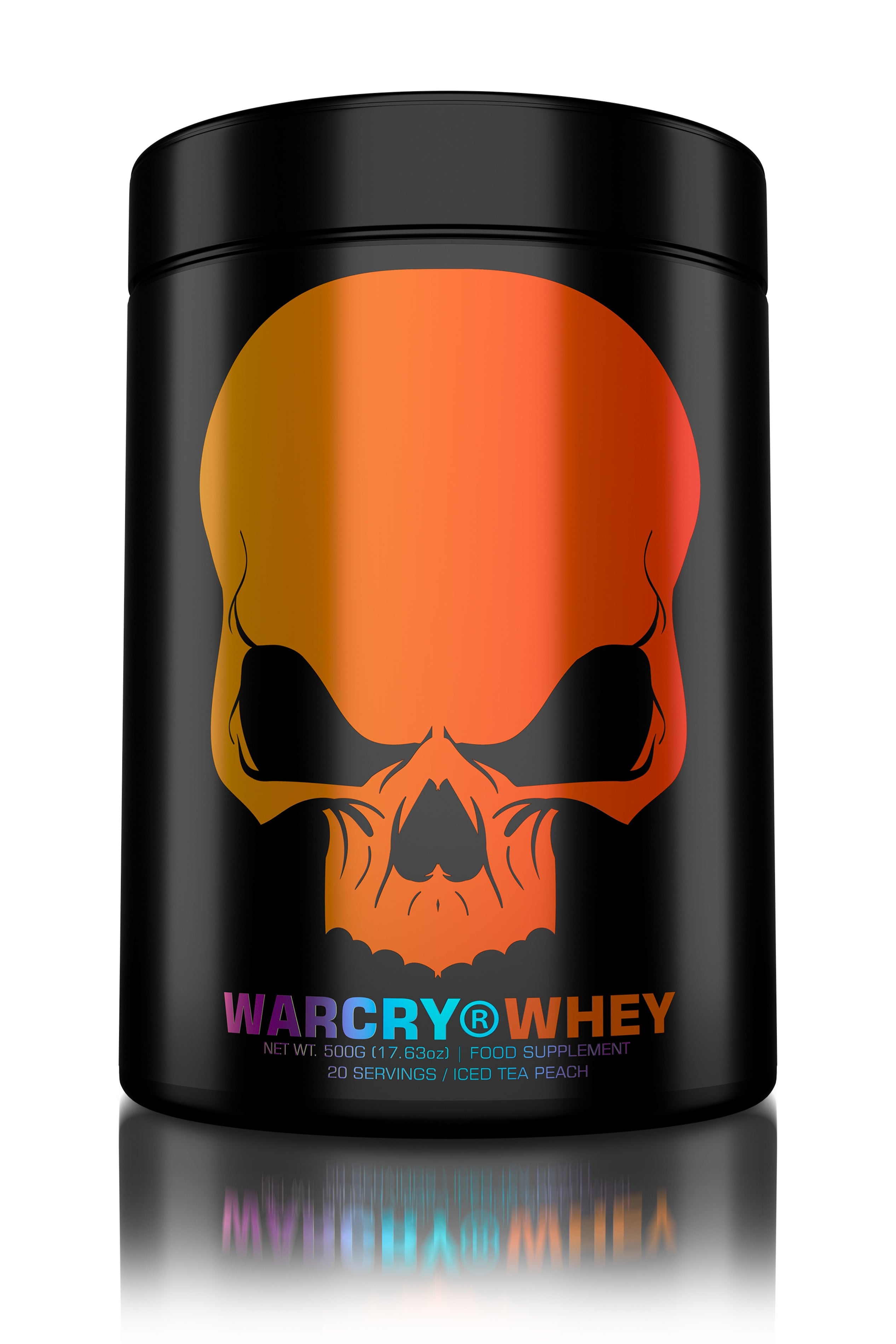 WARCRY CLEAR WHEY 500g 20serv - Clear whey protein supplement with no added sugar or fats, low lactose content and a refreshing flavor of iced tea peach