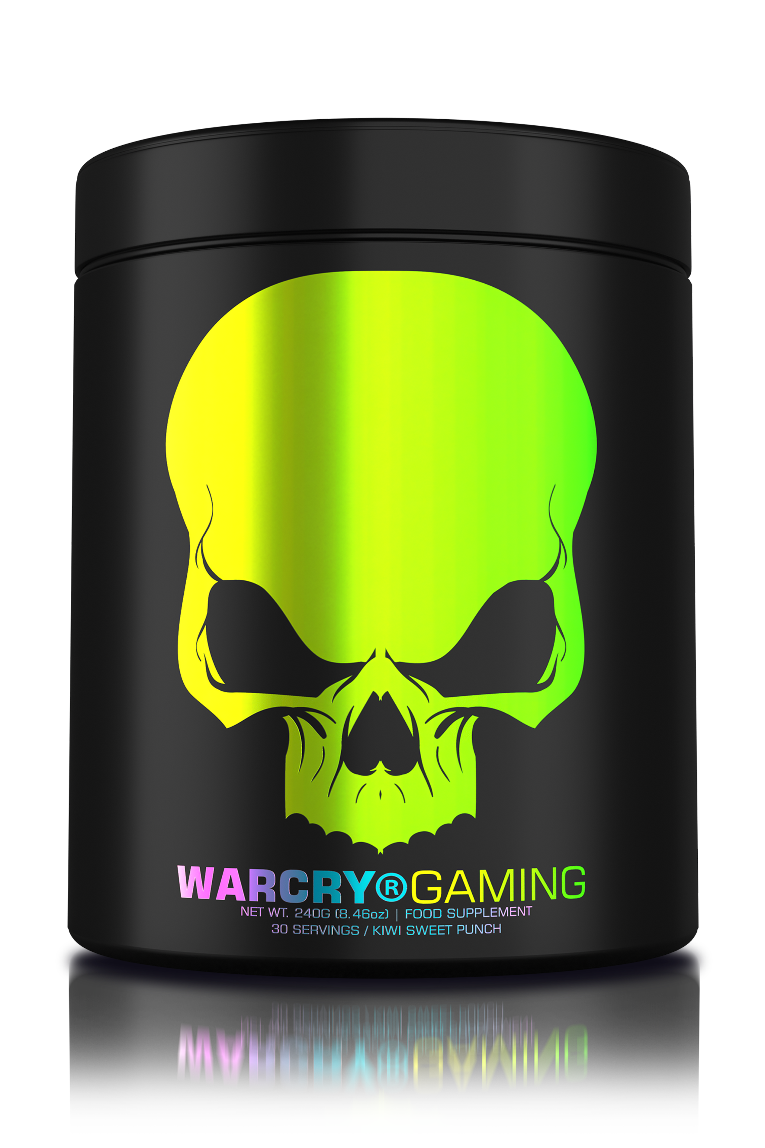 WARCRY GAMING 240g 30serv - Supplement for intense gaming sessions which stimulates cognitive function, provides energy, improves memory, reduces stress, and promotes efficient rehydration with kiwi sweet punch flavor