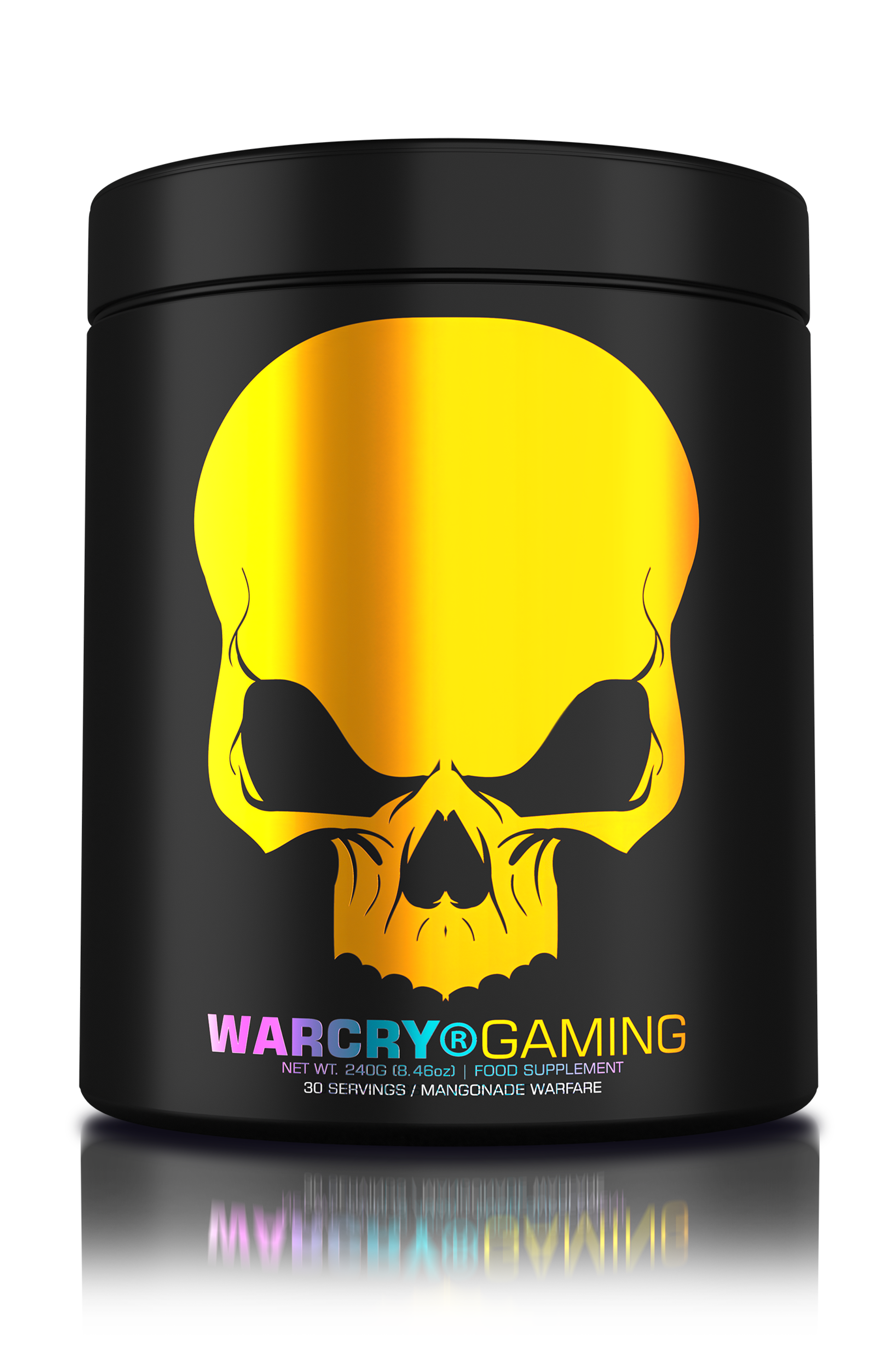 WARCRY GAMING 240g 30serv - Supplement for intense gaming sessions which stimulates cognitive function, provides energy, improves memory, reduces stress, and promotes efficient rehydration with mangonade warfare flavor