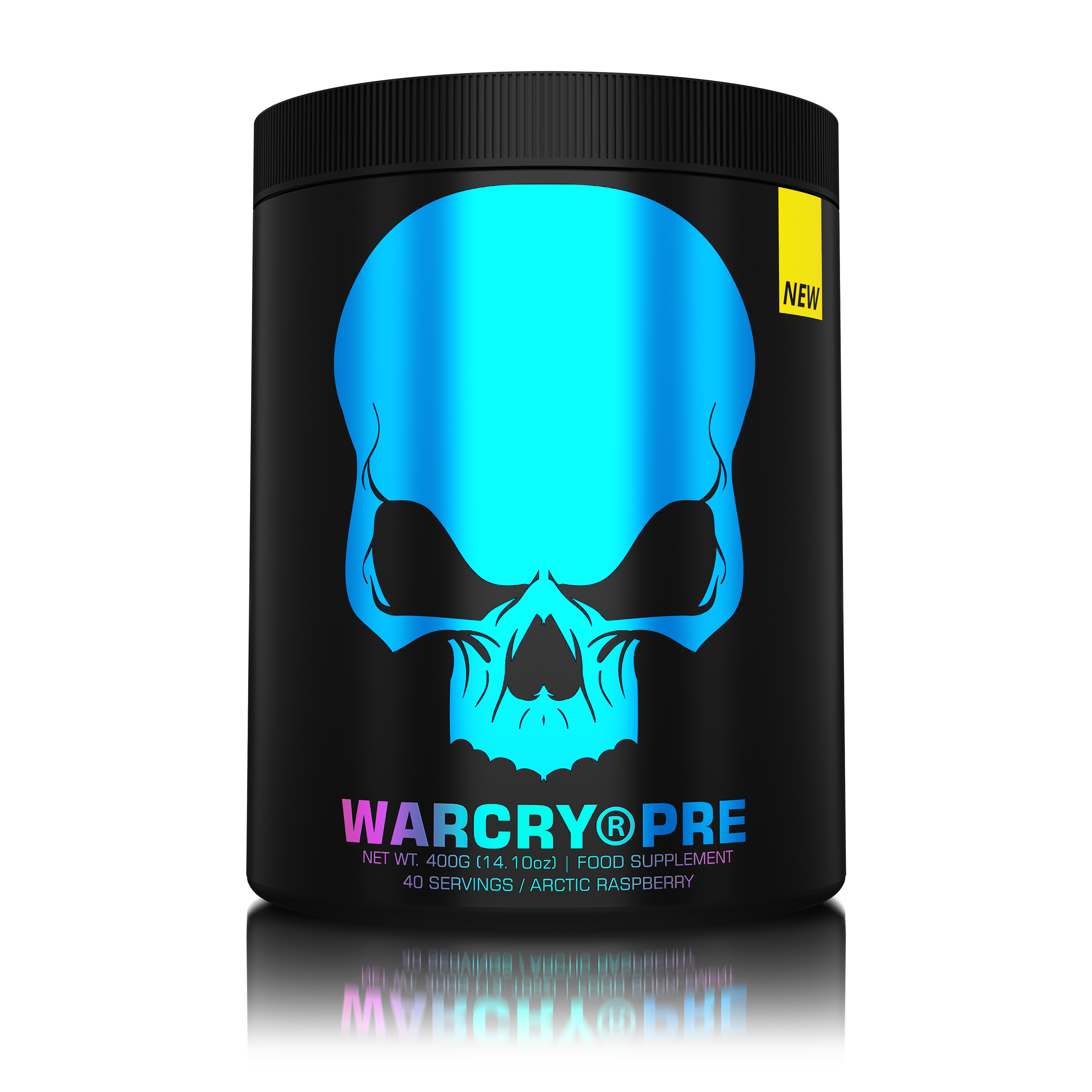 WARCRY PRE 400g -
Pre-workout supplement for energy, pump, endurance and focus suitable for intense workouts with artic raspberry flavor