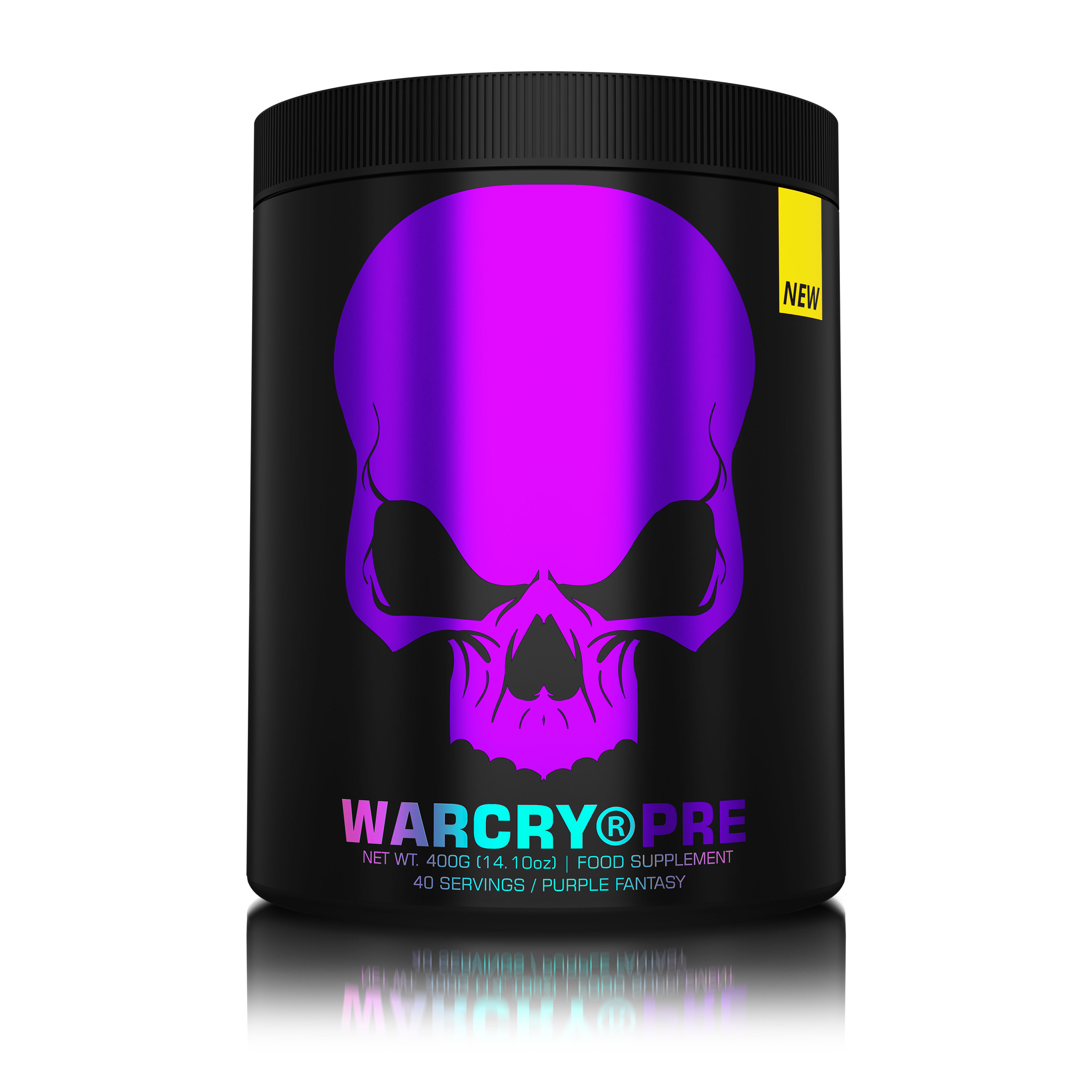 WARCRY PRE 400g -
Pre-workout supplement for energy, pump, endurance and focus suitable for intense workouts with purple fantasy flavor