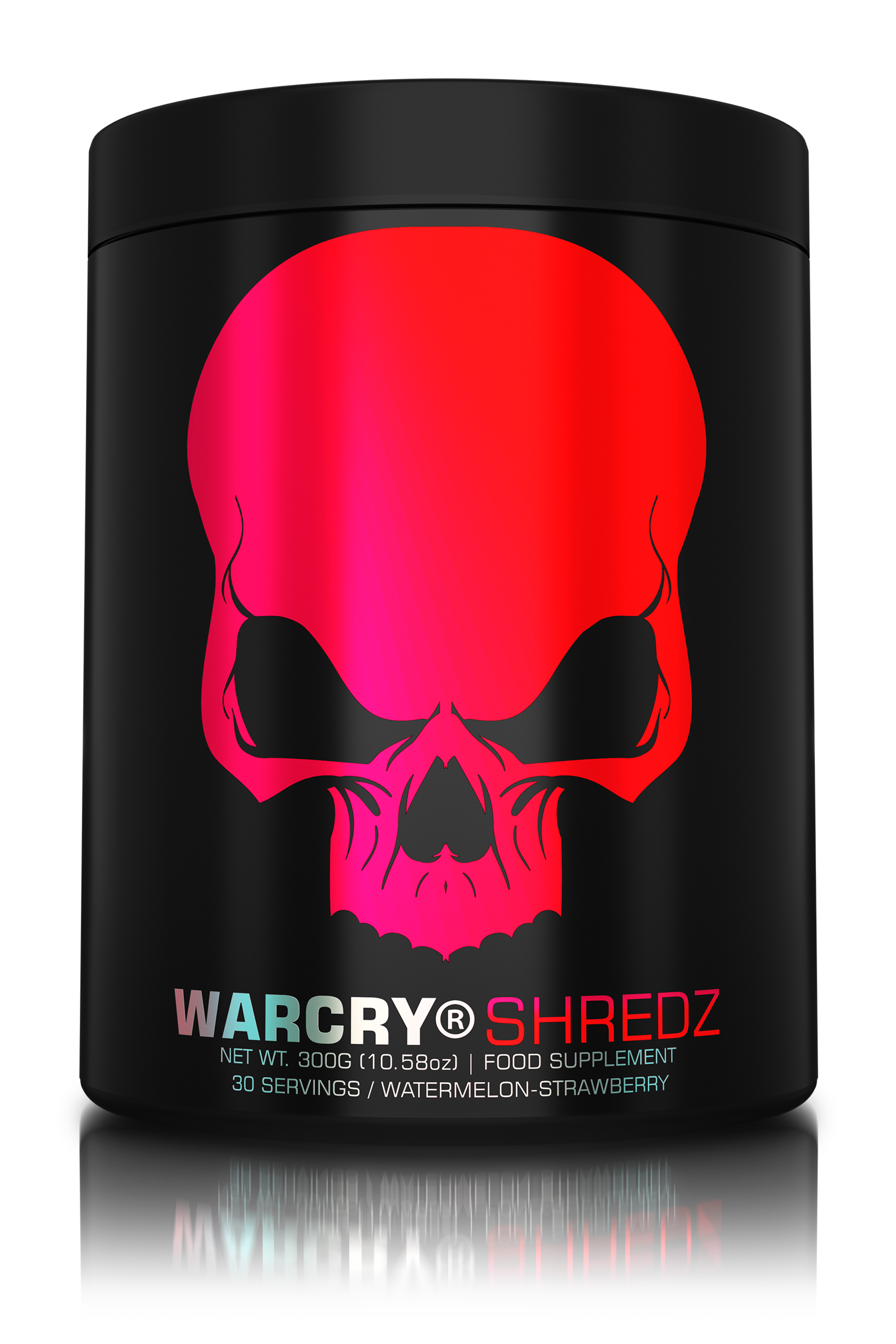 WARCRY SHREDZ 300g 30serv - Pre-workout supplement with thermogenic effects for energy, intense pumps, fat burning, increased endurance, and reduced appetite with watermelon strawberry flavor