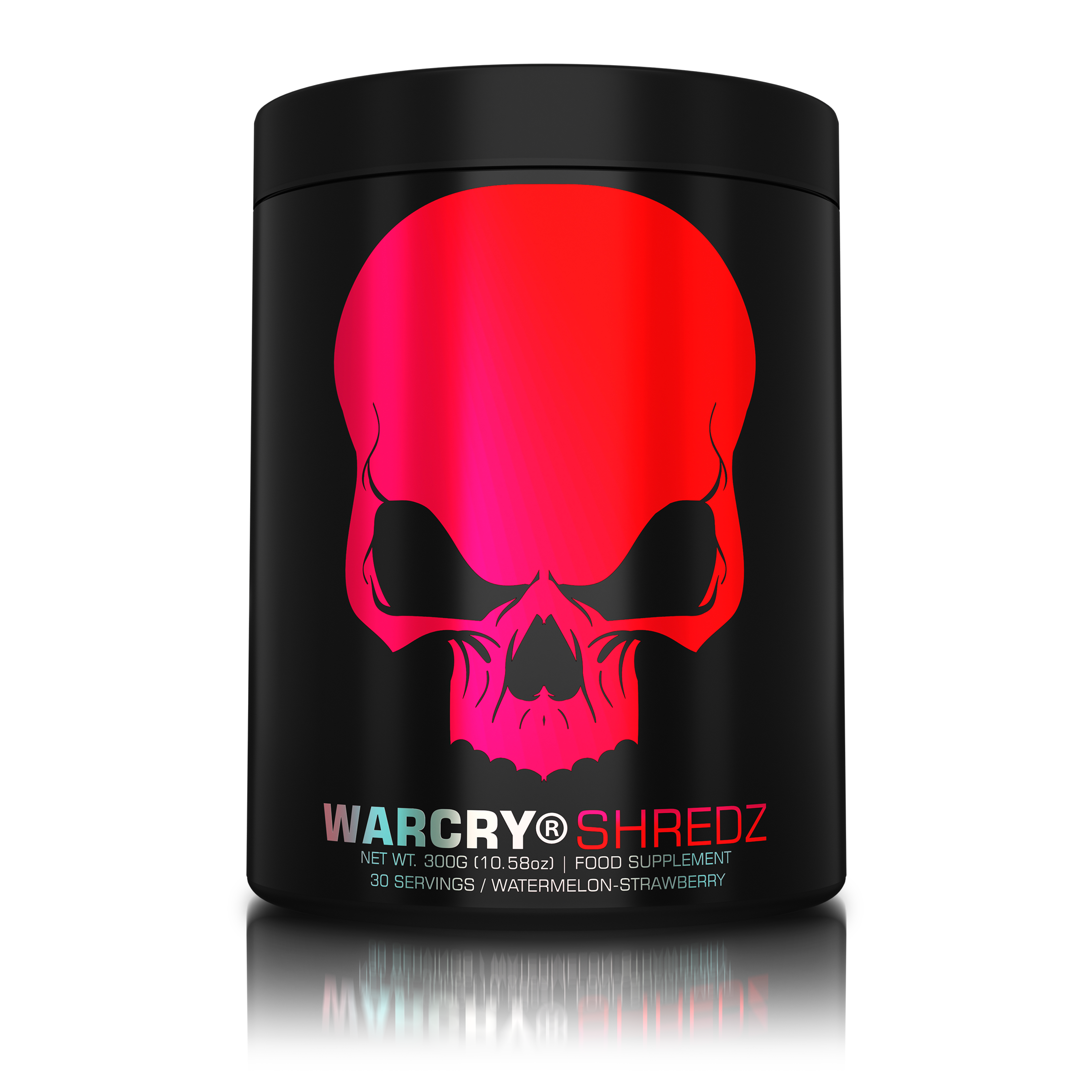 WARCRY SHREDZ 300g 30serv - Pre-workout supplement with thermogenic effects for energy, intense pumps, fat burning, increased endurance, and reduced appetite with watermelon strawberry flavor