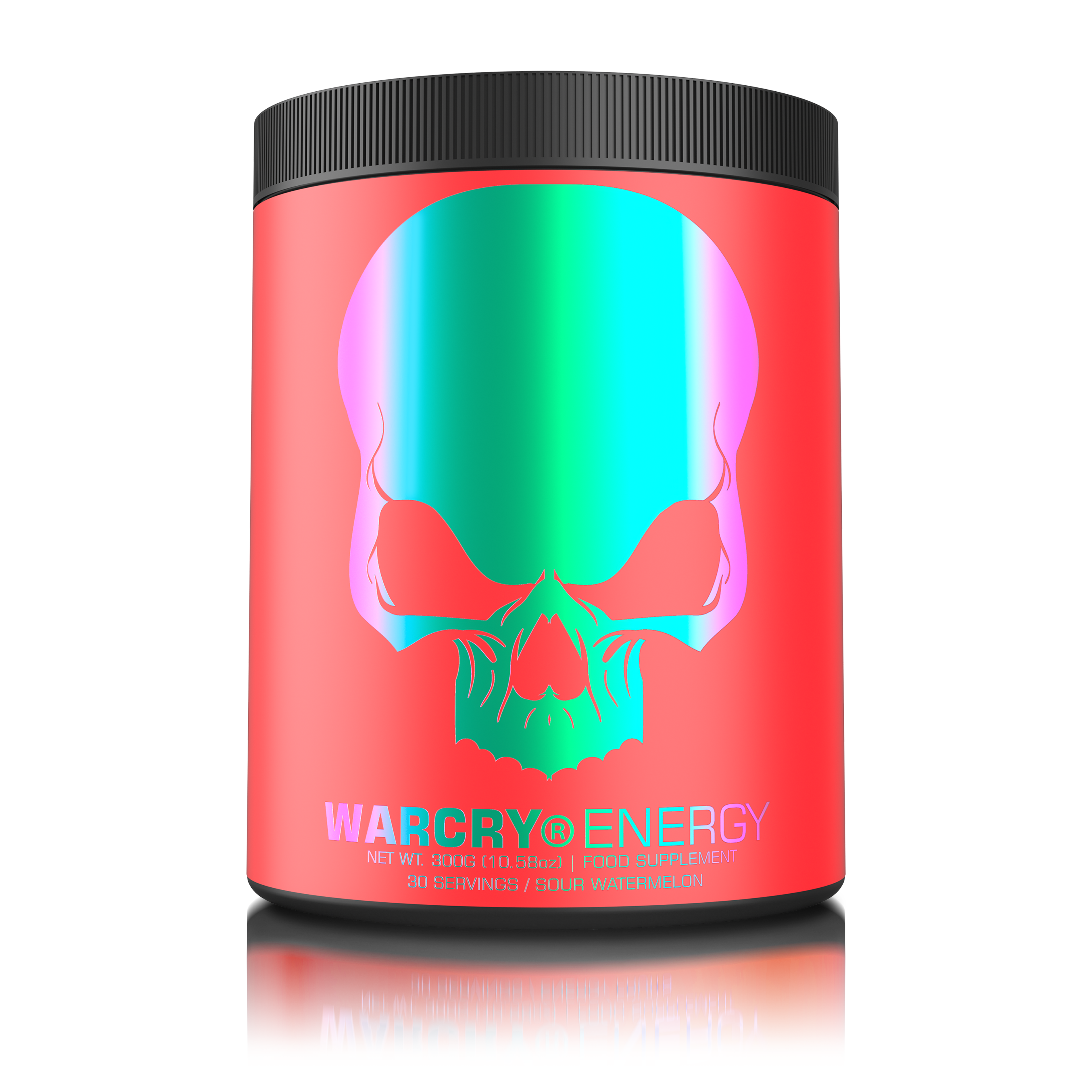 WARCRY ENERGY 300g 30serv - Pre-workout supplement for energy and focus with electrolytes from coconut water for balanced hydration during workouts with sour watermelon flavor