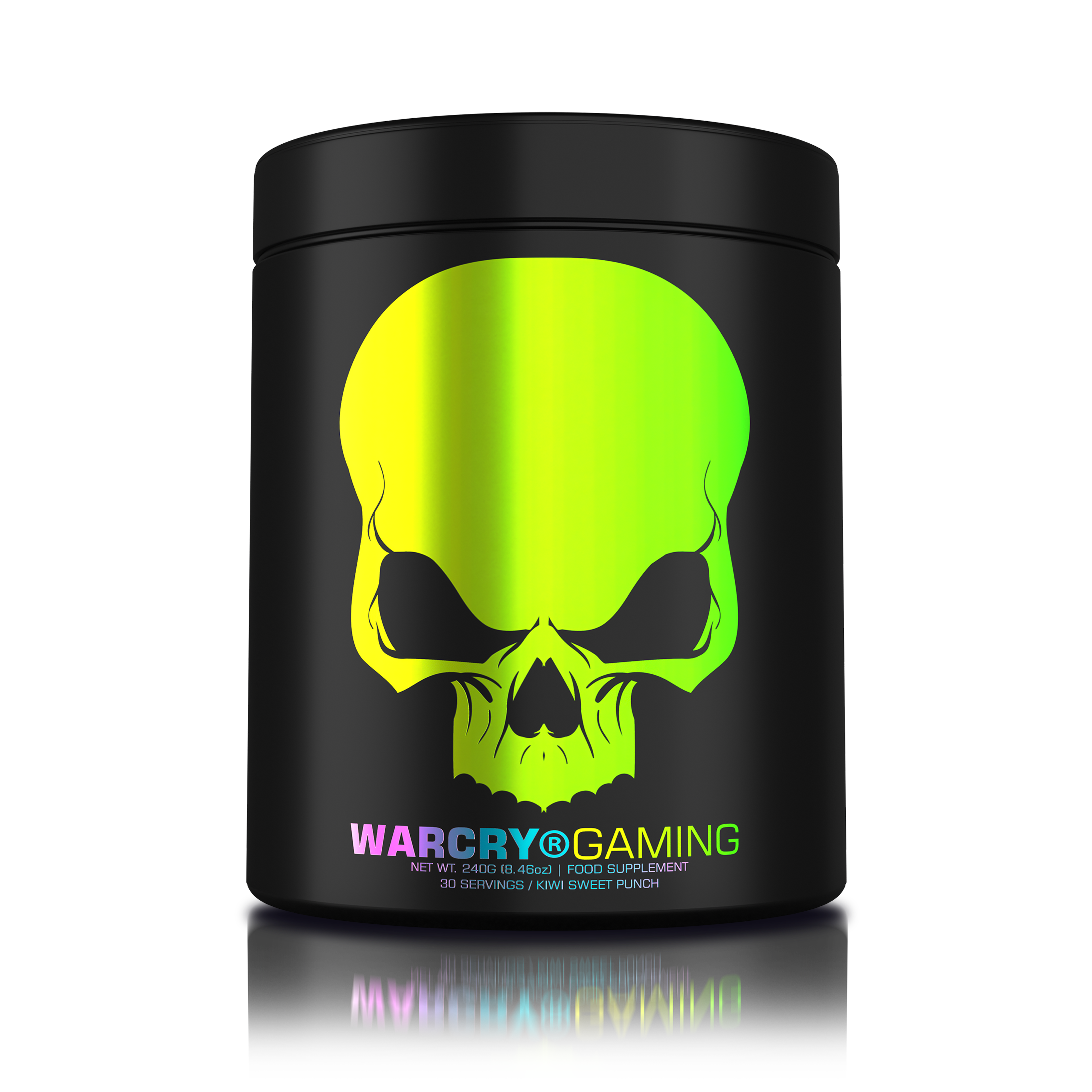 WARCRY GAMING 240g 30serv - Supplement for intense gaming sessions which stimulates cognitive function, provides energy, improves memory, reduces stress, and promotes efficient rehydration with kiwi sweet punch flavor 