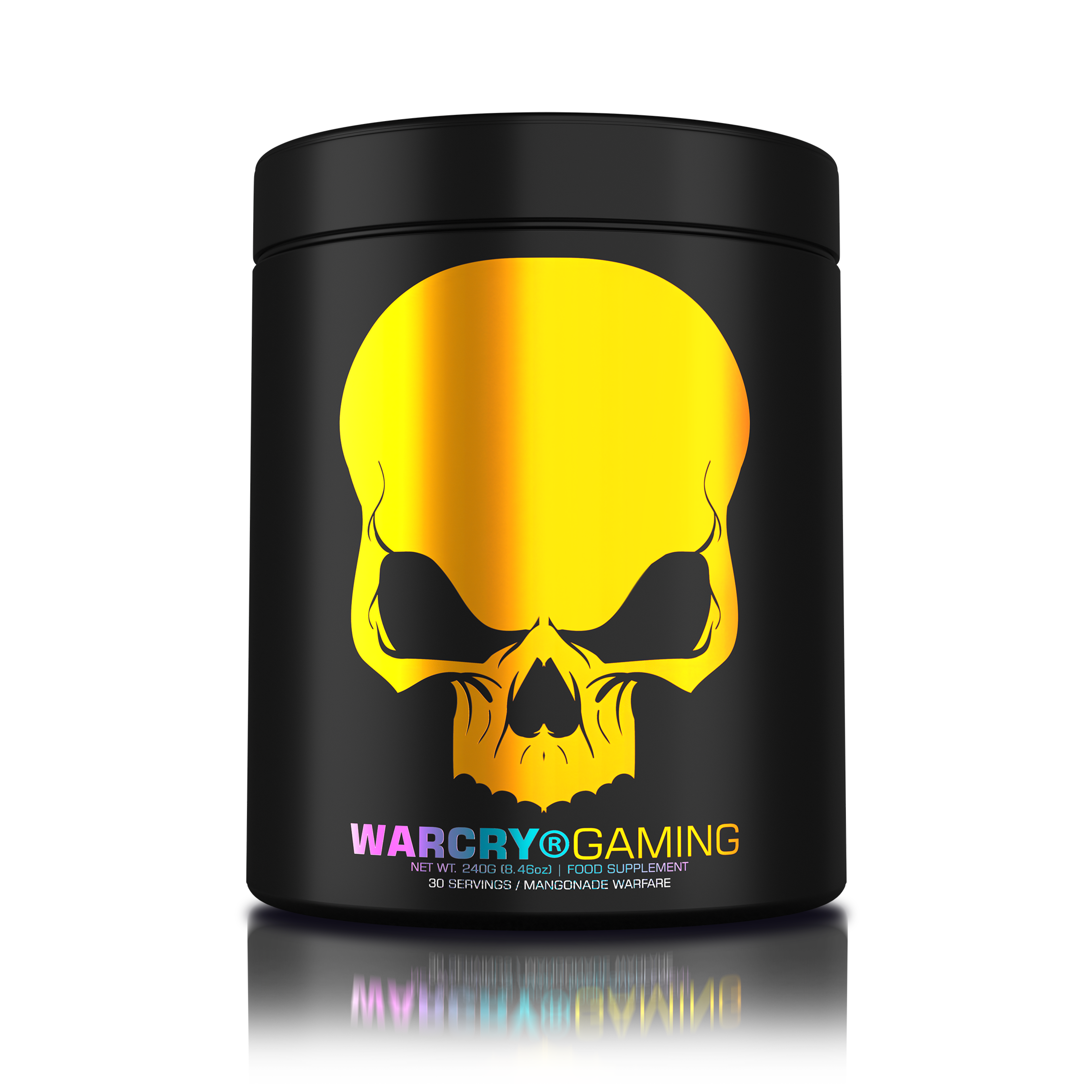 WARCRY GAMING 240g 30serv - Supplement for intense gaming sessions which stimulates cognitive function, provides energy, improves memory, reduces stress, and promotes efficient rehydration with mangonade warfare flavor 