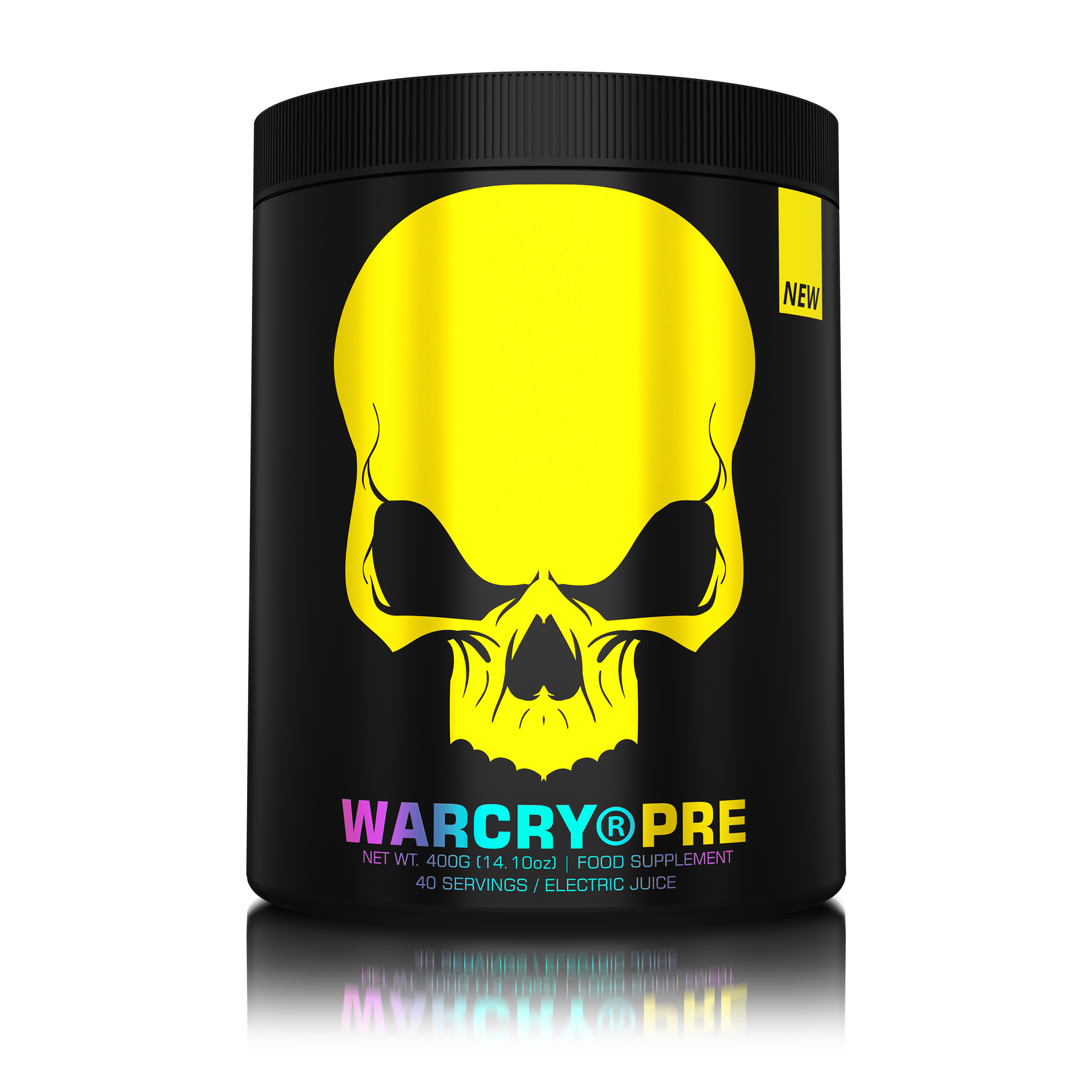 WARCRY PRE 400g - 
Pre-workout supplement for energy, pump, endurance and focus suitable for intense workouts with electric juice flavor