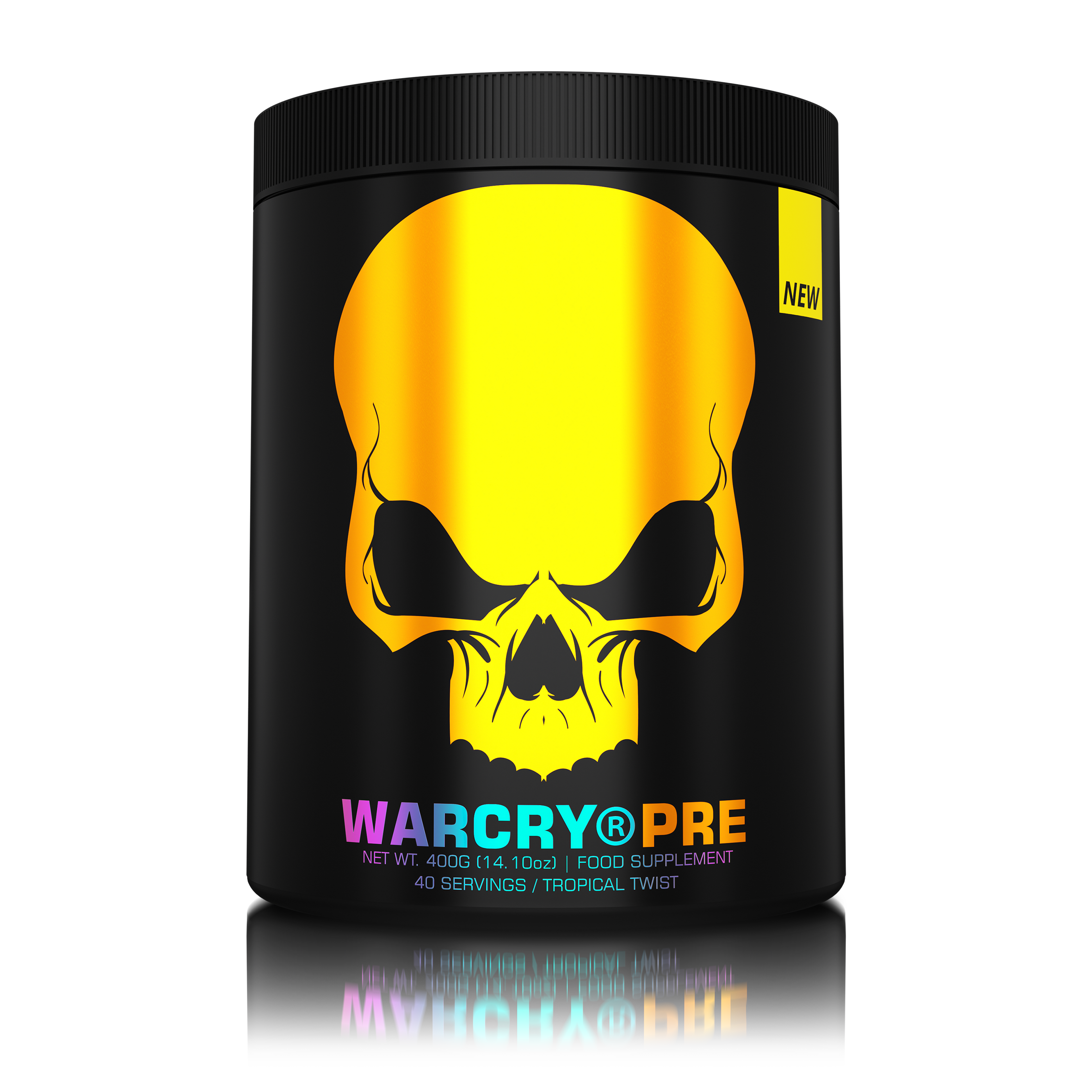 WARCRY PRE 400g - 
Pre-workout supplement for energy, pump, endurance and focus suitable for intense workouts with tropical twist flavor 