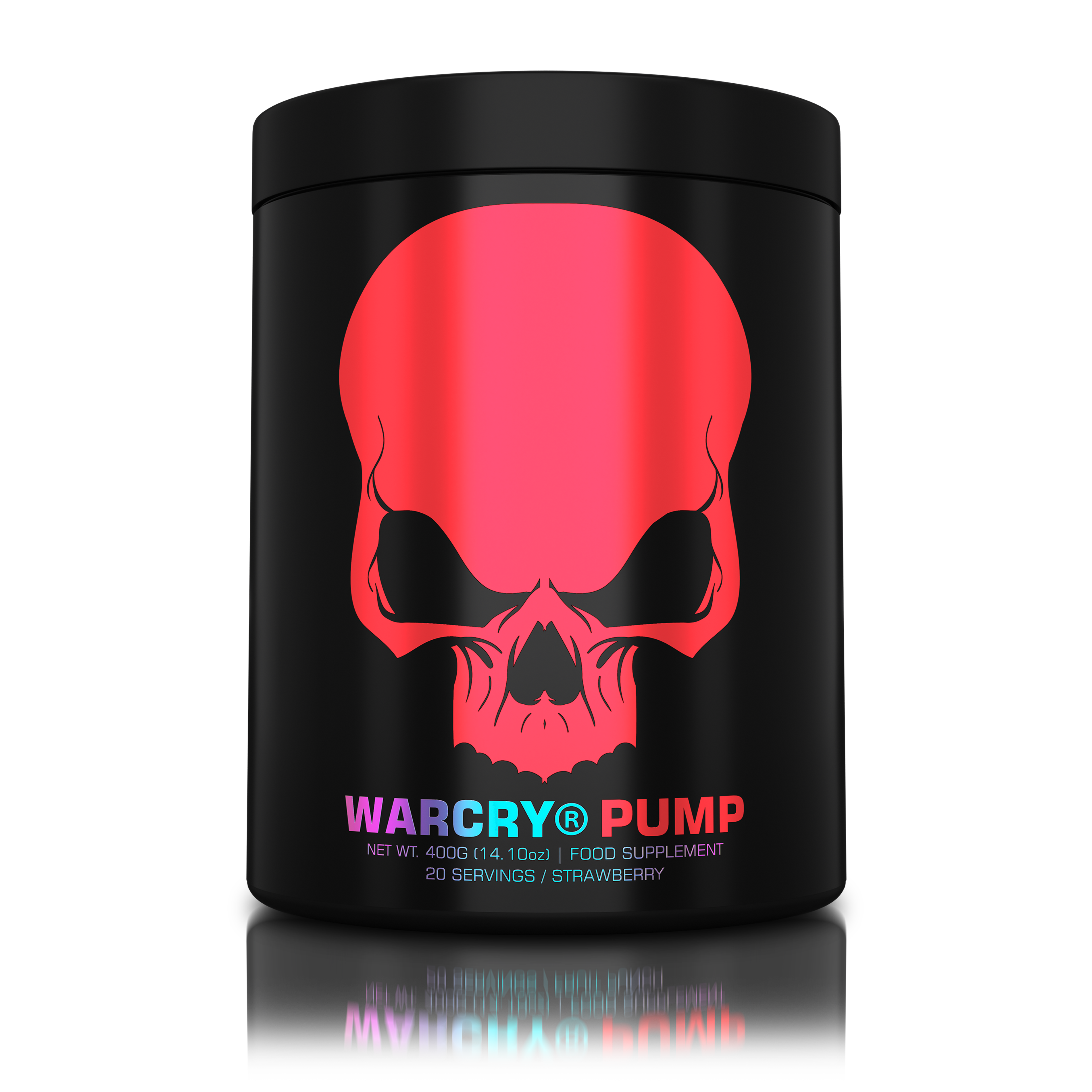 WARCRY PUMP 400g 20serv - Caffeine-free pre-workout supplement for muscle pump and endurance perfect for late workouts with strawberry flavor 