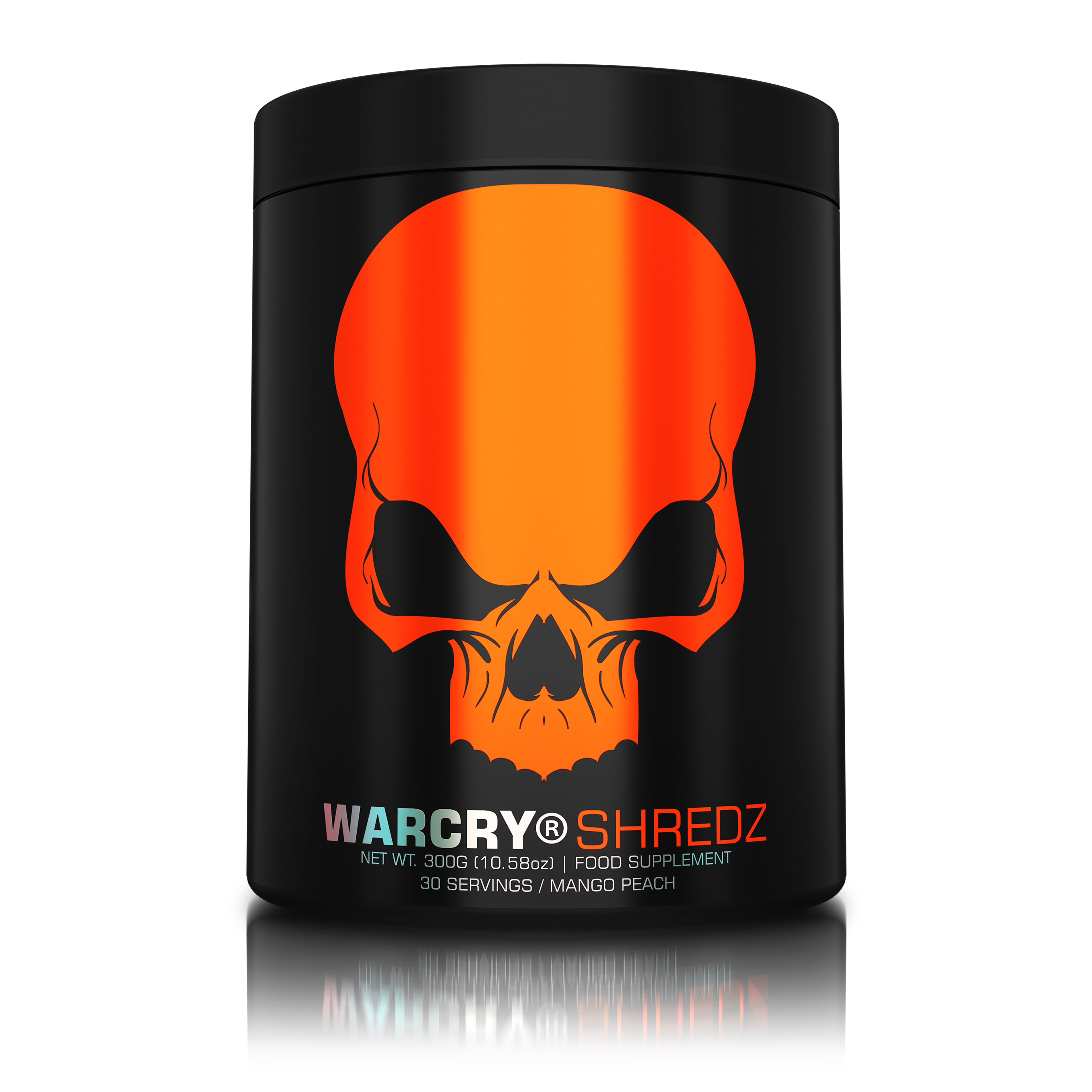 WARCRY SHREDZ 300g 30serv - Pre-workout supplement with thermogenic effects for energy, intense pumps, fat burning, increased endurance and reduced appetite with mango peach flavor 